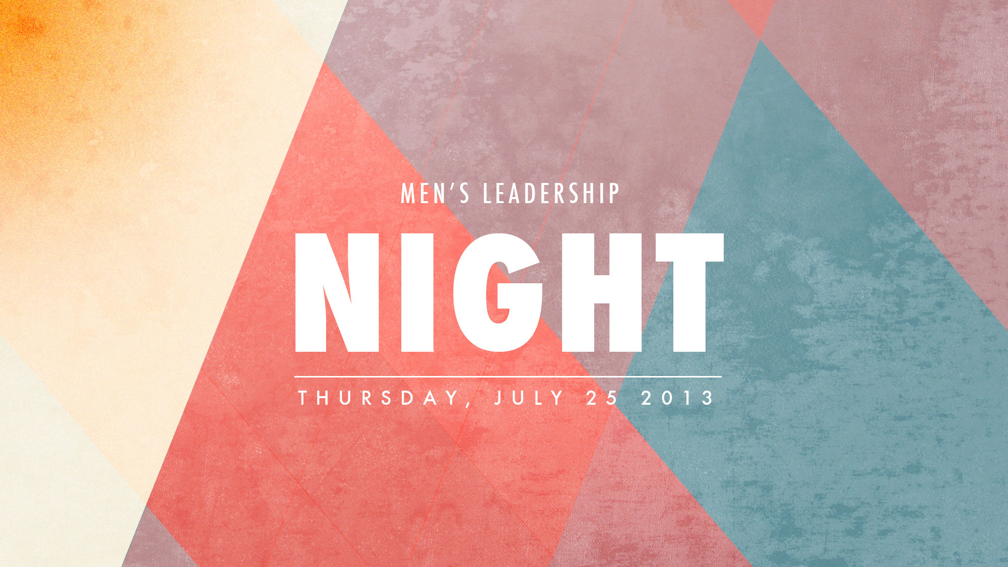 Mens Leadership Night